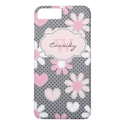 iPhone 7 Hoesje | Daisies | Polka Dots | Hoorten (Achterkant)