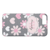 iPhone 7 Hoesje | Daisies | Polka Dots | Hoorten (Achterkant (Horizontaal))