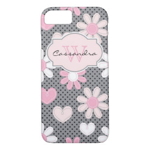 iPhone 7 Hoesje Daisies Polka Dots Hoorten