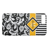 iPhone 7 Hoesje | Damascus, Stripes | Geel 2 (Achterkant (Horizontaal))