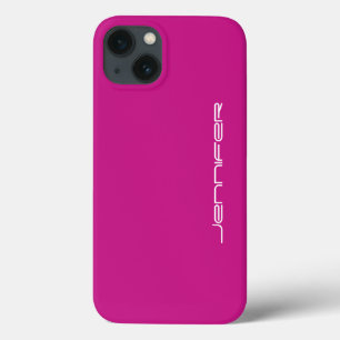 iPhone 7 Hoesje, Hot Pink en White, persoonlijk 13 Hoesje
