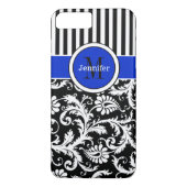iPhone 7 Hoesje | Schade | Stripes | Blauw (Achterkant)