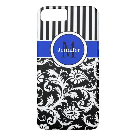 iPhone 7 Hoesje | Schade | Stripes | Blauw (Achterkant)