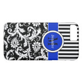 iPhone 7 Hoesje | Schade | Stripes | Blauw (Achterkant (Horizontaal))