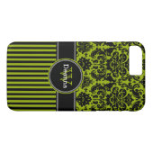 iPhone 7 Hoesje | Schade | Stripes | Groen (Achterkant (Horizontaal))