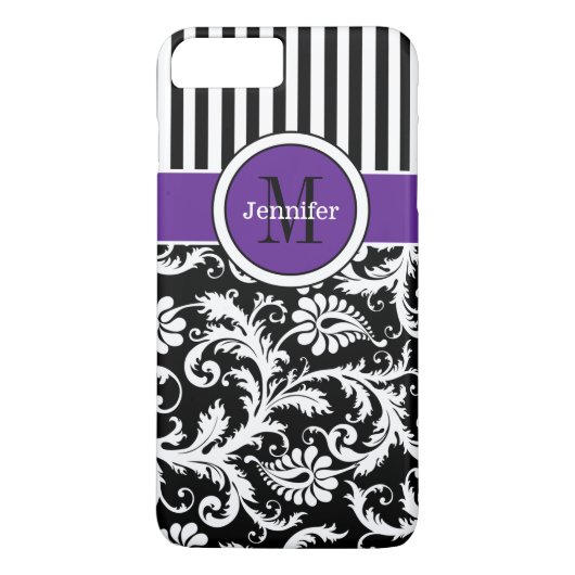 iPhone 7 Hoesje | Schade | Stripes | PAARS (Achterkant)