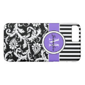 iPhone 7 Hoesje | Schade | Stripes | Paars 2 (Achterkant (Horizontaal))