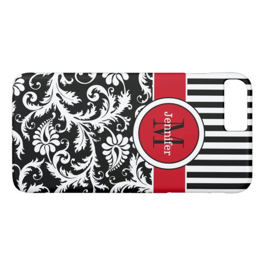 iPhone 7 Hoesje | Schade | Stripes | Rood (Achterkant (Horizontaal))
