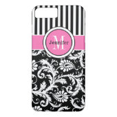 iPhone 7 Hoesje | Schade | Stripes | Roze (Achterkant)