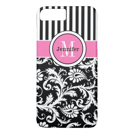 iPhone 7 Hoesje | Schade | Stripes | Roze (Achterkant)