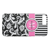 iPhone 7 Hoesje | Schade | Stripes | Roze (Achterkant (Horizontaal))