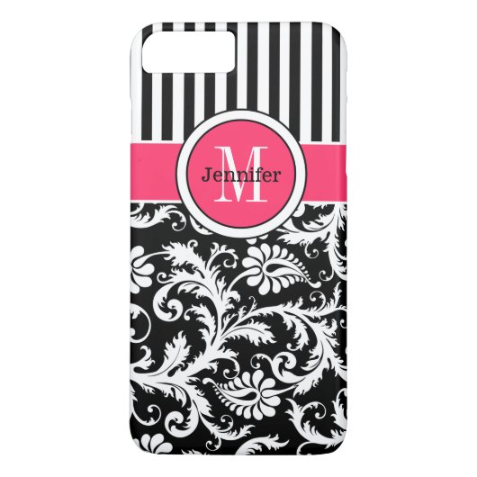 iPhone 7 Hoesje | Schade | Stripes | Roze 2 (Achterkant)