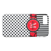 iPhone 7 Hoesje | Stripes, Stippen | Rood (Achterkant (Horizontaal))