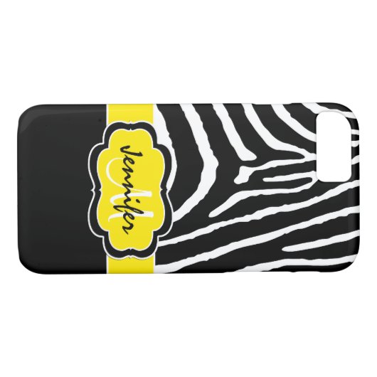 iPhone 7 Hoesje | Zebrastropen | Geel (Achterkant (Horizontaal))