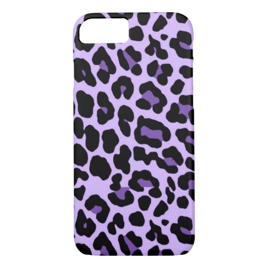 iPhone 7 Paarse Cheetah Print Hoesje (Achterkant)