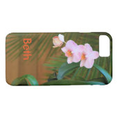 iPhone 7 Plus Hoesje met roze orchideeën (Achterkant (Horizontaal))