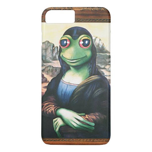 iPhone 7 plus hoesje Mona Lisa Frog (Achterkant)