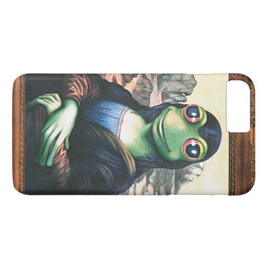 iPhone 7 plus hoesje Mona Lisa Frog (Achterkant (Horizontaal))