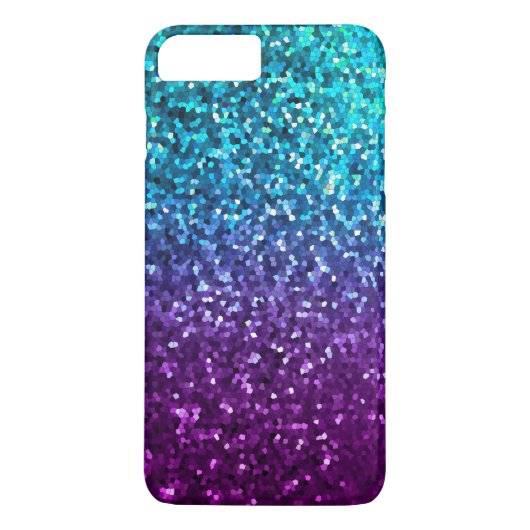 iPhone 7 Plus Hoesje Mosaic Glitterende Textuur (Achterkant)