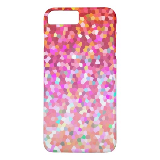 iPhone 7 Plus Hoesje Mosaic Sparkley Texture (Achterkant)
