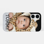 Iphone aangepaste naam gepersonaliseerd 16 hoesje (Achterkant horizontaal)