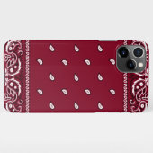 iPhone Bandana Burgundy Phone Case Hoesje (Achterkant horizontaal)