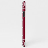 iPhone Bandana Burgundy Phone Case iPhone Hoesje (Rechterkant)