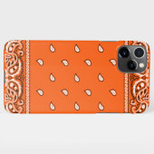 iPhone Bandana Oranje telefoonkwestie iPhone Hoesje (Achterkant horizontaal)