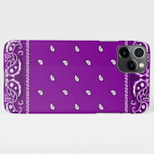iPhone Bandana Paarse telefooncel iPhone Hoesje (Achterkant horizontaal)