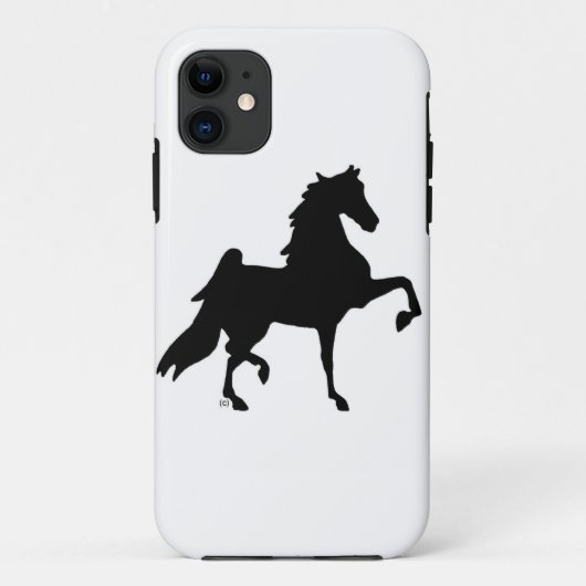 Iphone Barely daar Hoesje / Saddlebred Silhouette (Achterkant)