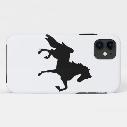 Iphone Barely daar Hoesje / Saddlebred Silhouette (Achterkant (horizontaal))