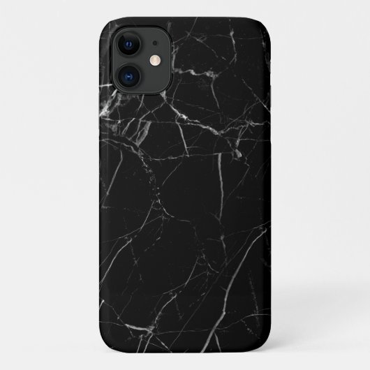 Iphone Black Marble Hoesje (Achterkant)