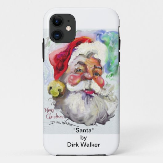 iPhone Case - 5/5s w/ "Santa" origineel kunstwerk (Achterkant)