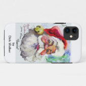 iPhone Case - 5/5s w/ "Santa" origineel kunstwerk (Achterkant (horizontaal))
