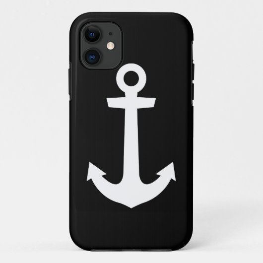 IPhone case anchor zwart (Achterkant)