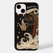 iPhone Case Aquarius tapesHemelse Zodiac Art (Achterkant)