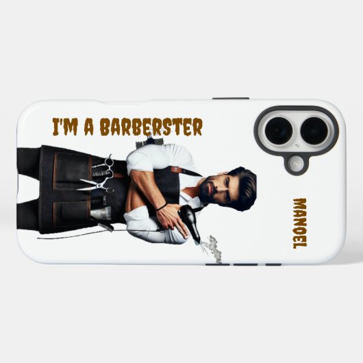 iPhone Case Barber thema (Achterkant (horizontaal))
