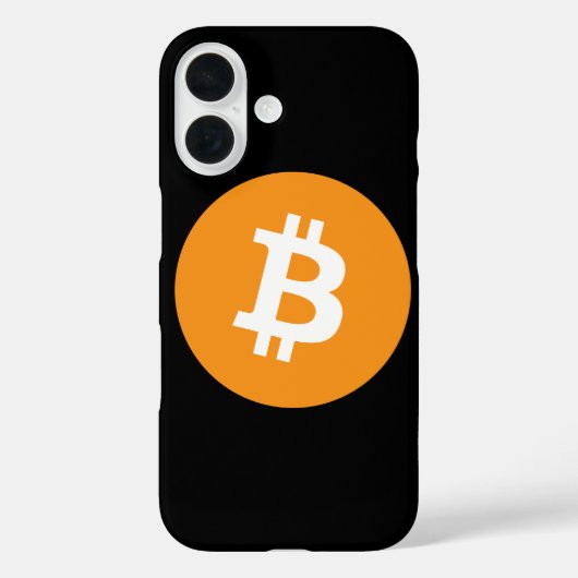 iPhone Case Bitcoin Black Oranje Cryptocurrency (Achterkant)