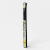 iPhone case  blauwe bloemen (Achterkant/links)