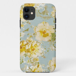 iPhone case  blauwe bloemen