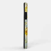 iPhone case  blauwe bloemen (Achterkant/rechts)