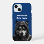 IPhone Case Blue Gepersonaliseerde Ninja Husky iPhone 15 Case (Achterkant)