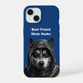 IPhone Case Blue Gepersonaliseerde Ninja Husky iPhone 15 Case