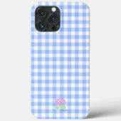 iPhone Case Blue Gingham (Achterkant)