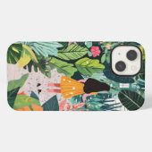 IPhone case, botanisch ontwerp Hoesje (Achterkant horizontaal)