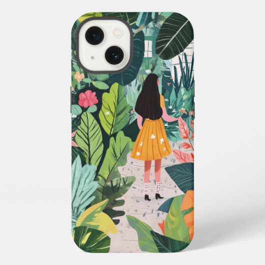 IPhone case, botanisch ontwerp Hoesje (Achterkant)