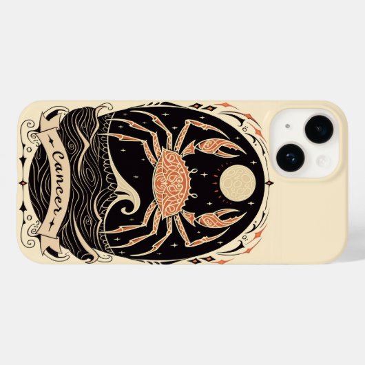 iPhone Case Cancer Celestial Zodiac Art (Achterkant (horizontaal))