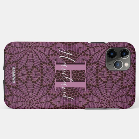 iPhone Case Cherry Wine Crochet HAMbWG (Achterkant (horizontaal))