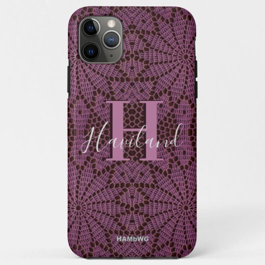 iPhone Case Cherry Wine Crochet HAMbWG (Achterkant)