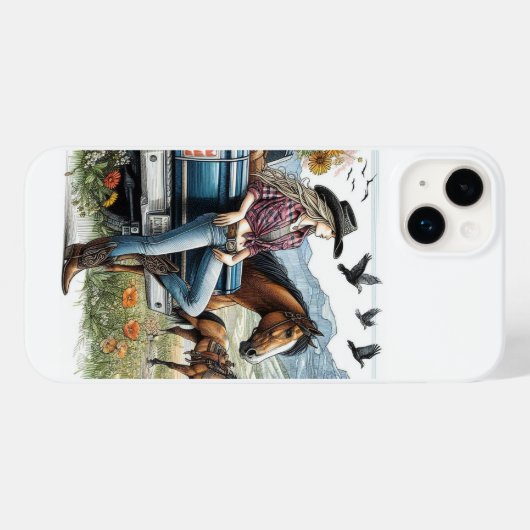 IPhone Case  Cowgirl Art (Achterkant (horizontaal))